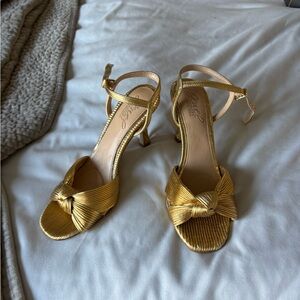 Badgley Mischka Jewel Hydee Pleated Stiletto Sandals